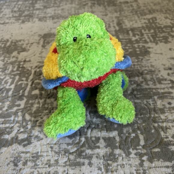Baby Gund Tutti Frutti Turtle Plush Green Yellow Red PolkaDot Shell Beanie Lovey - Picture 1 of 10